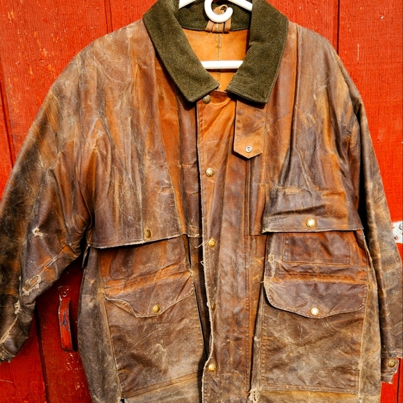Vintage filson double front logger tin cloth coat Made In Seattle - Picture 1 of 5